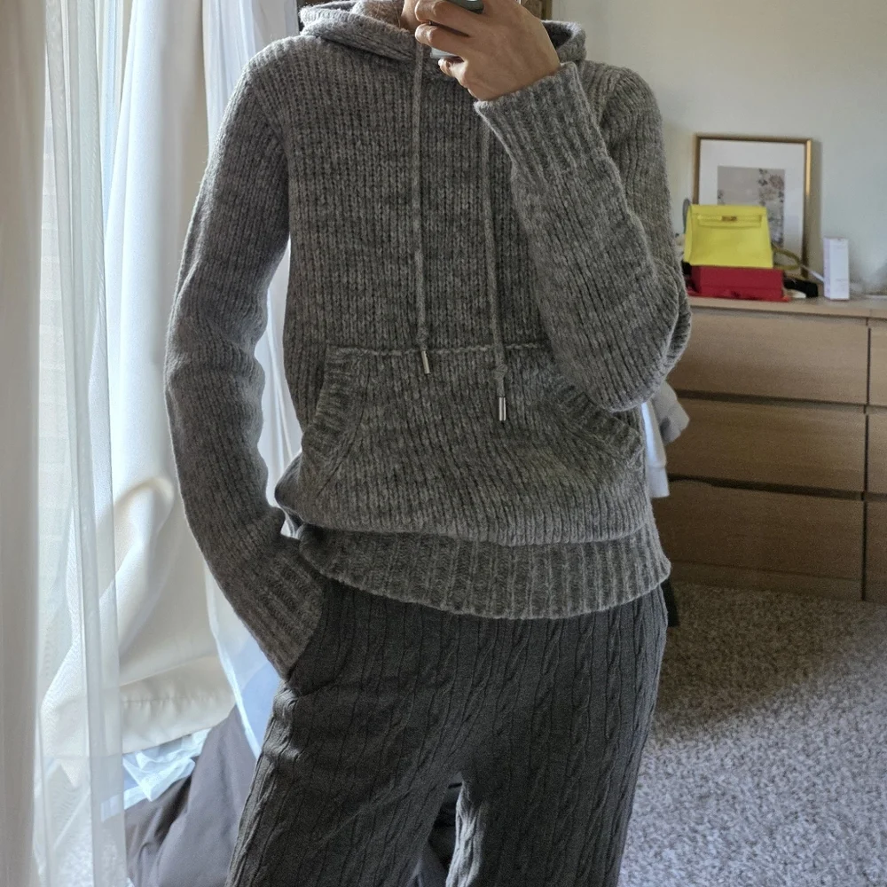 Helmut Lang Knitted Hoodie Sweater